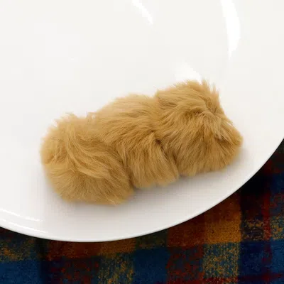 FASHNZFAB FAUX FUR TRIPLE POM POM BARRETTE