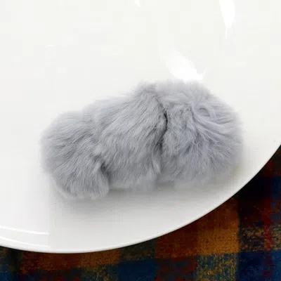 FASHNZFAB FAUX FUR TRIPLE POM POM BARRETTE