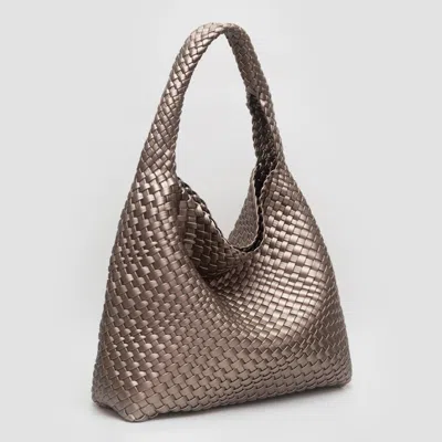 FASHNZFAB FAUX LEATHER BRAIDED HOBO SHOULDER BAG WITH POUCH