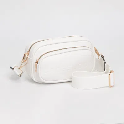 FASHNZFAB FAUX PEBBLED LEATHER STRUCTURED CROSSBODY BAG