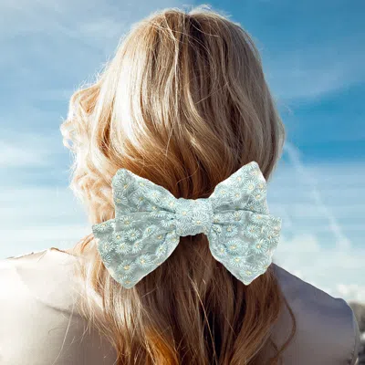 FASHNZFAB FLORAL BOW BARRETTE