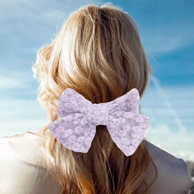 FASHNZFAB FLORAL BOW BARRETTE