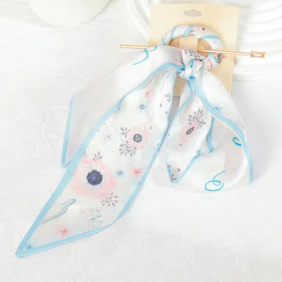 FASHNZFAB FLOWER PATTERNED SILKY SCARF HAIR STICK / HAIR PIN