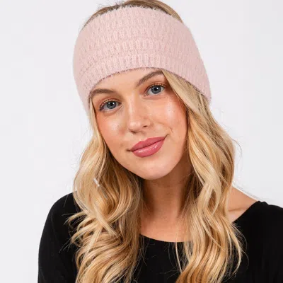 FASHNZFAB FUZZY CABLE KNIT HEADBAND