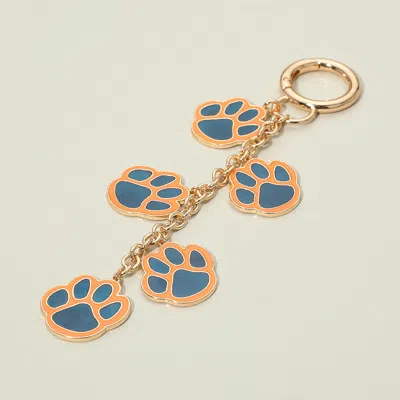 FASHNZFAB GAME DAY FOOTBALL THEMED PAW CHARM DANGLE KEYCHAIN / BAG CHARM