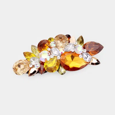 FASHNZFAB GLASS CRYSTAL VINE BARRETTE