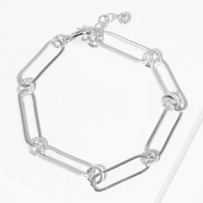 FASHNZFAB GOLD DIPPED PAPERCLIP CHAIN LINK BRACELET