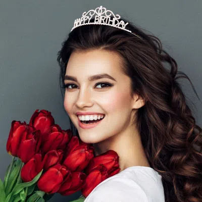 FASHNZFAB HAPPY BIRTHDAY RHINESTONE TIARA