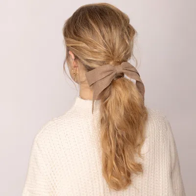 FASHNZFAB KNIT BOW HAIR BARRETTE