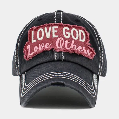 FASHNZFAB LOVE GOD LOVE OTHERS MESSAGE VINTAGE BASEBALL CAP