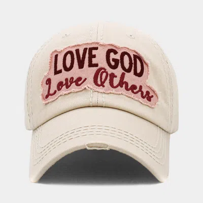 FASHNZFAB LOVE GOD LOVE OTHERS MESSAGE VINTAGE BASEBALL CAP