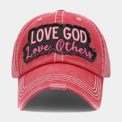 FASHNZFAB LOVE GOD LOVE OTHERS MESSAGE VINTAGE BASEBALL CAP