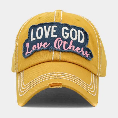 FASHNZFAB LOVE GOD LOVE OTHERS MESSAGE VINTAGE BASEBALL CAP