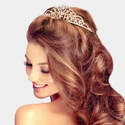 FASHNZFAB MAID OF HONOR RHINESTONE PRINCESS TIARA