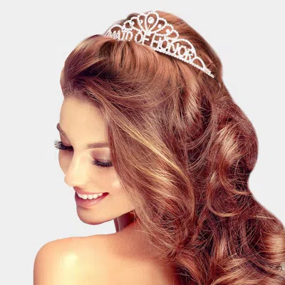 FASHNZFAB MAID OF HONOR RHINESTONE PRINCESS TIARA