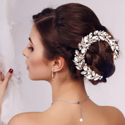 FASHNZFAB MULTI STONE CLUSTER HAIR COMB