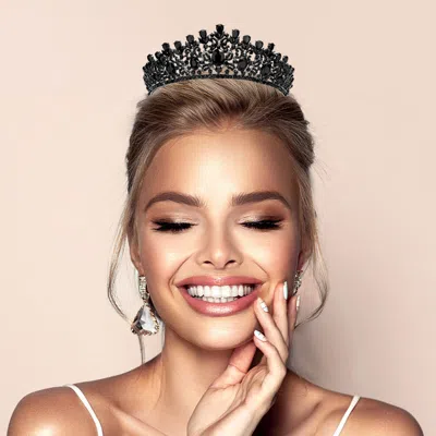 FASHNZFAB OVAL STONE POINTED PRINCESS TIARA