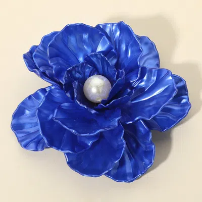 FASHNZFAB PEARL ACCENT FLORAL PIN BROOCH / HAIR CLIP