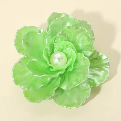 FASHNZFAB PEARL ACCENT FLORAL PIN BROOCH / HAIR CLIP