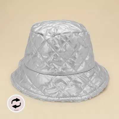 FASHNZFAB QUILTED REVERSIBLE WINTER BUCKET HAT