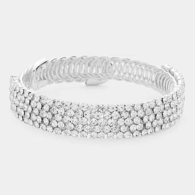 FASHNZFAB RHINESTONE PAVE EVENING BRACELET