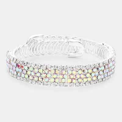 FASHNZFAB RHINESTONE PAVE EVENING BRACELET