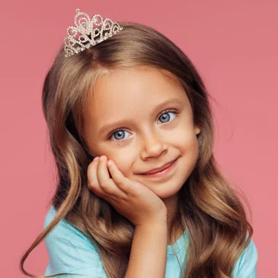 FASHNZFAB RHINESTONE PAVE MINI TIARA