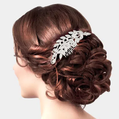 FASHNZFAB RHINESTONE SPROUT HAIR COMB
