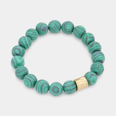 FASHNZFAB SEMI PRECIOUS STONE BEADED STRETCH BRACELET
