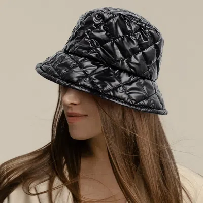 FASHNZFAB SHINY QUILTED BUCKET HAT
