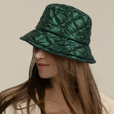 FASHNZFAB SHINY QUILTED BUCKET HAT