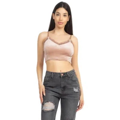 FASHNZFAB SLEEVELESS CORSET VELVET CROP TOP