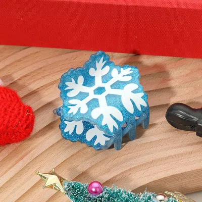 FASHNZFAB SNOWFLAKE HAIR CLAW CLIP