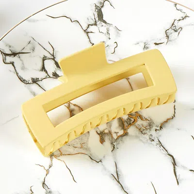FASHNZFAB SOLID RECTANGLE HAIR CLAW CLIP