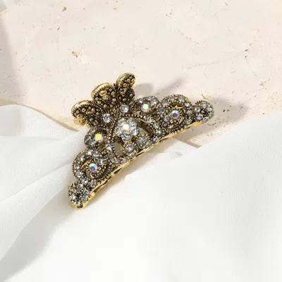FASHNZFAB STONE EMBELLISHED HAIR CLAW CLIP