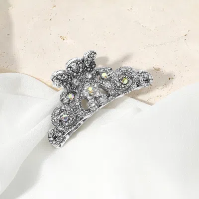 FASHNZFAB STONE EMBELLISHED HAIR CLAW CLIP