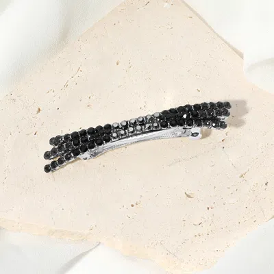 FASHNZFAB STONE PAVED CRISS CROSS BAR BARRETTE