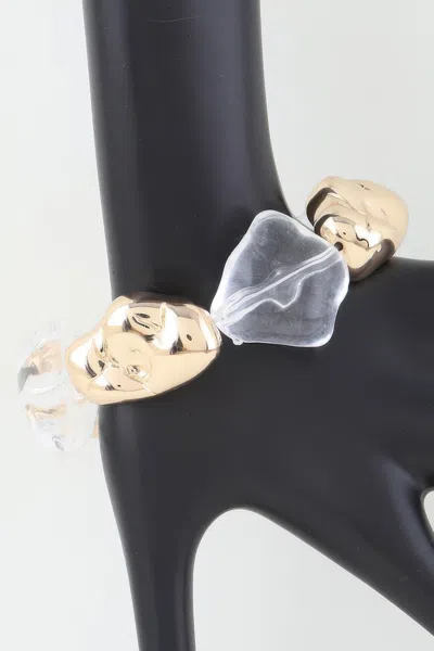 FASHNZFAB WOMEN'S ABSTRACT STONE BEADED BRACELET