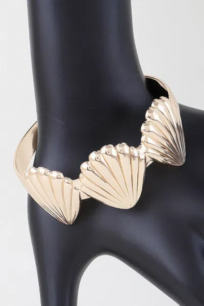 FASHNZFAB WOMEN'S MERMAID SHELL CUFF BRACELET
