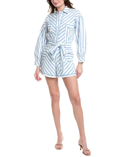 FATE TIE-WAIST STRIPE ROMPER