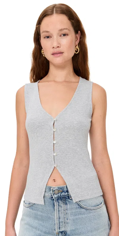 FAVORITE DAUGHTER THE GOOD LUCK TOP MELANGE GREY