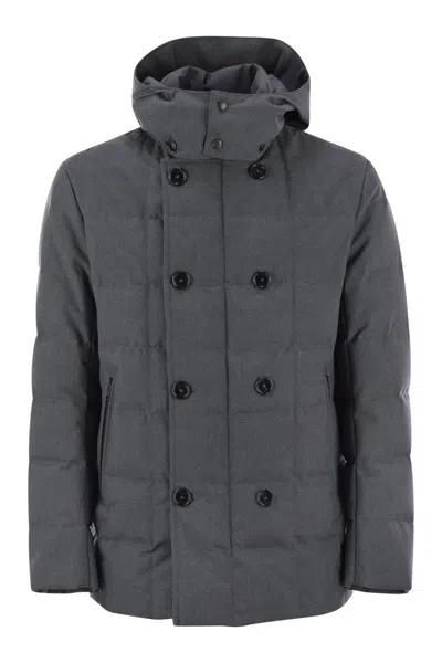 FAY FAY DOUBLE-BREASTED DOWN JACKET WITH HOOD