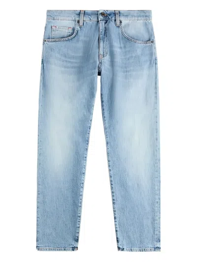 FAY LEATHER-PATCH JEANS