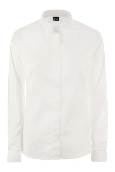 FAY FAY STRETCH POPLIN SHIRT