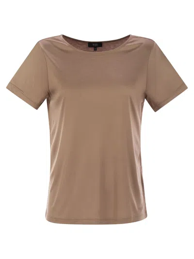FAY FAY WOMEN JERSEY T-SHIRT WITH BOAT NECKLINE