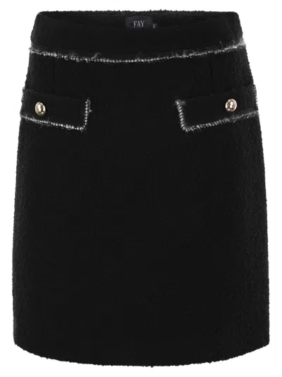 FAY FAY WOMEN WOOL SHORT SKIRT