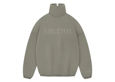 FEAR OF GOD ATHLETICS WOMEN'S SUEDE FLEECE MOCK NECK IN CLAY
