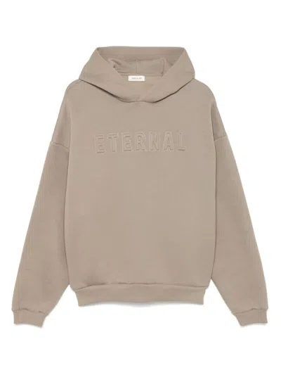 FEAR OF GOD BEIGE COTTON ETERNAL SWEATSHIRT WITH EMBOSSED LOGO