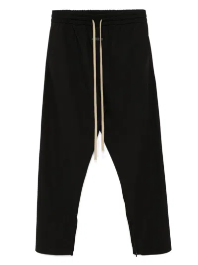 FEAR OF GOD BLACK CROPPED TRACK PANTS