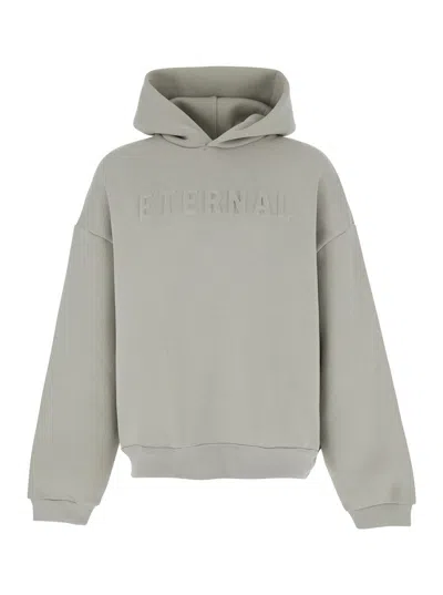 FEAR OF GOD FEAR OF GOD MEN 'ETERNAL' GREY HOODIE WITH LOGO PATCH ON THE HOOD AND EMBROIDERY ON THE FRONT IN COT